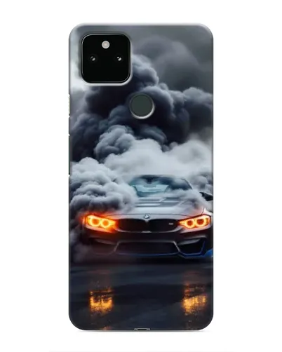 Чохол для Google Pixel 5a 5G з картинкою «BMW у диму»