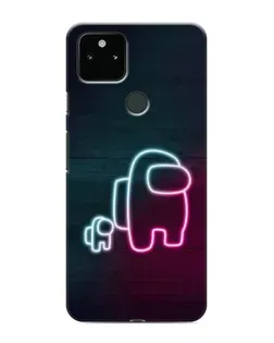 Чохол для Google Pixel 5a 5G з картинкою «Among Us неон-арт»