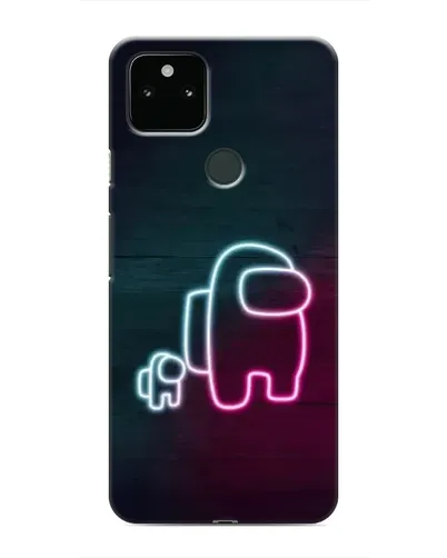 Чохол для Google Pixel 5a 5G з картинкою «Among Us неон-арт»