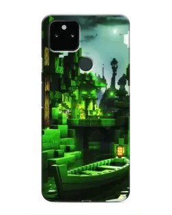 Чохол для Google Pixel 5a 5G з картинкою «Minecraft лісовий пейзаж»