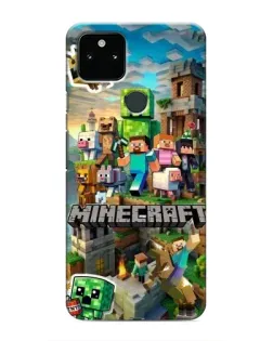 Чохол для Google Pixel 5a 5G з картинкою «Замок Minecraft»