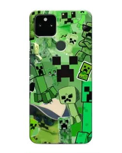 Чохол для Google Pixel 5a 5G з картинкою «Кріпери Minecraft»