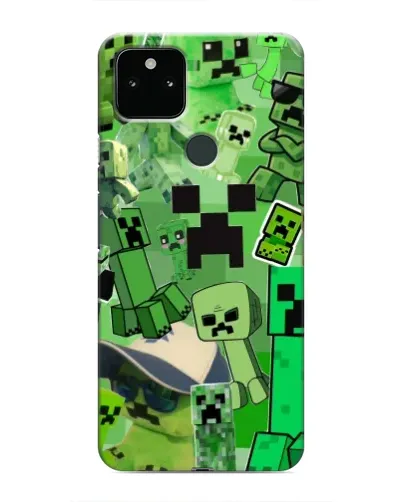Чохол для Google Pixel 5a 5G з картинкою «Кріпери Minecraft»