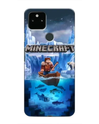Чохол для Google Pixel 5a 5G з картинкою «Minecraft льодянийсвіт»