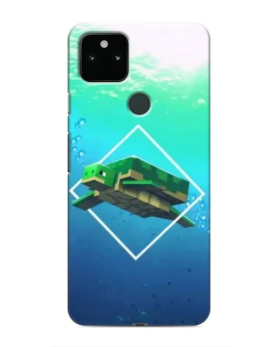 Чохол для Google Pixel 5a 5G з картинкою «Черепаха Minecraft»