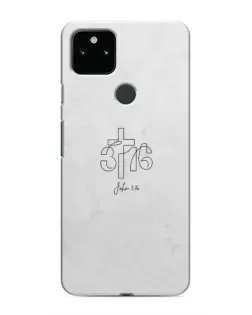 Чохол для Google Pixel 5a 5G з картинкою «Івана 3:16 Хрест»