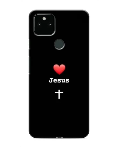 Чохол для Google Pixel 5a 5G з картинкою «Серце - Jesus»