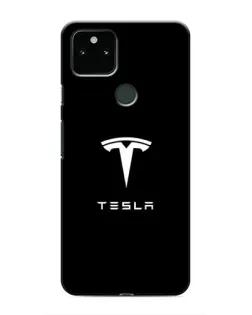 Чохол для Google Pixel 5a 5G з картинкою «Tesla White Logo»