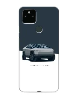 Чохол для Google Pixel 5a 5G з картинкою «Сріблястий Cybertruck Tesla»
