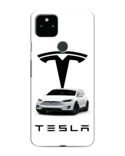 Чохол для Google Pixel 5a 5G з картинкою «Tesla White Style»