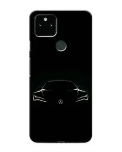 Чохол для Google Pixel 5a 5G з картинкою «Mercedes — силует авто»