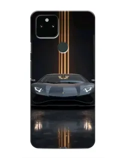 Чохол для Google Pixel 5a 5G з картинкою «Lamborghini золоті лінії»