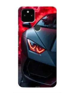 Чохол для Google Pixel 5a 5G з картинкою «Lamborghini червоне сяйво»