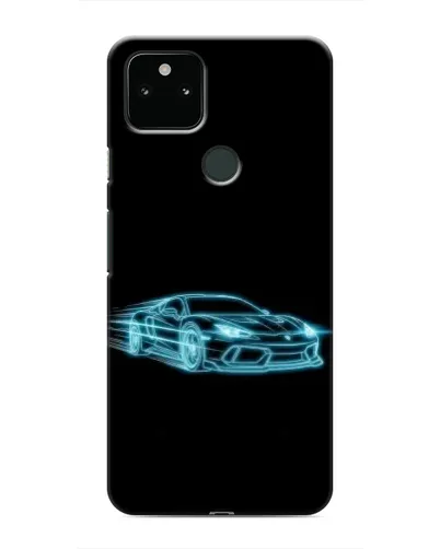Чохол для Google Pixel 5a 5G з картинкою «Неоновий контур Lamborghini»