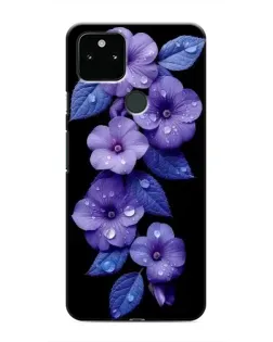 Чохол для Google Pixel 5a 5G з картинкою «Фіолетові квіти з росою»