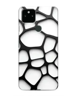 Чохол для Google Pixel 5a 5G з картинкою «Біла об'ємна сітка»