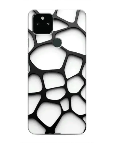 Чохол для Google Pixel 5a 5G з картинкою «Біла об'ємна сітка»