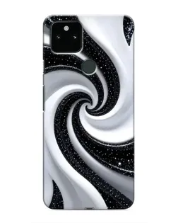 Чохол для Google Pixel 5a 5G з картинкою «Чорно-біла спіраль»