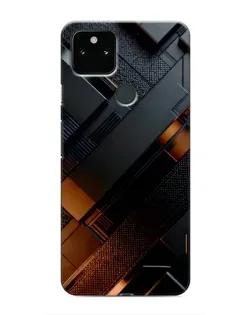 Чохол для Google Pixel 5a 5G з картинкою «Чорні геометричні блоки»