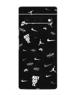 Чохол для Google Pixel 6 Pro з картинкою «Nike Black Pattern»