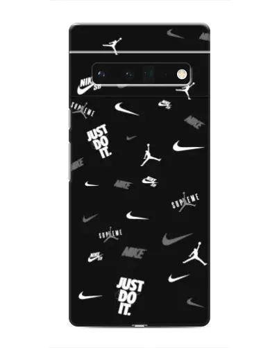 Чохол для Google Pixel 6 Pro з картинкою «Nike Black Pattern»