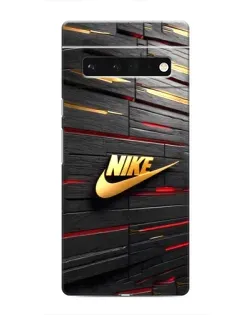 Чохол для Google Pixel 6 Pro з картинкою «Золотий Nike на металі»