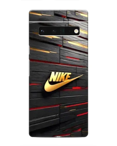 Чохол для Google Pixel 6 Pro з картинкою «Золотий Nike на металі»