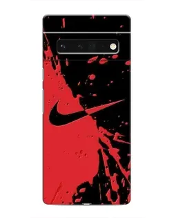 Чехол для Google Pixel 6 Pro с картинкой «Красные брызги Nike»