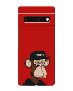 Чохол для Google Pixel 6 Pro з картинкою «Bored Ape — червоний фон»