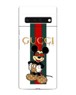 Чохол для Google Pixel 6 Pro з картинкою «Міккі Маус Gucci — смуги»