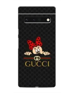 Чохол для Google Pixel 6 Pro з картинкою «Мінні Маус Gucci — чорний»