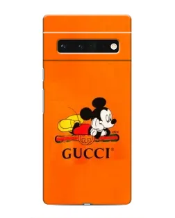 Чохол для Google Pixel 6 Pro з картинкою «Міккі Маус Gucci — помаранч»