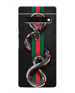 Чехол для Google Pixel 6 Pro с картинкой «Gucci — змея на полосе»