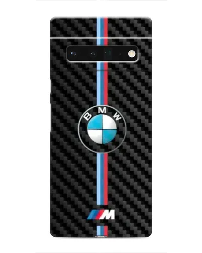 Чохол для Google Pixel 6 Pro з картинкою «Емблема BMW та карбон»