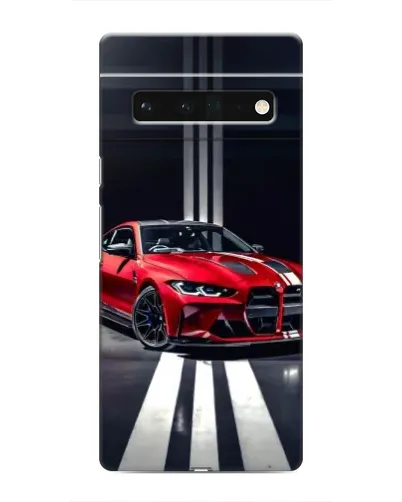 Чохол для Google Pixel 6 Pro з картинкою «Червона BMW на дорозі»