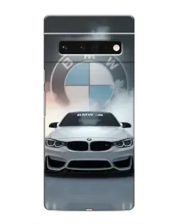 Чехол для Google Pixel 6 Pro с картинкой «BMW в белом дыму»