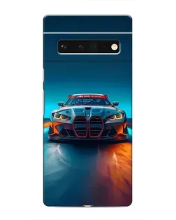 Чехол для Google Pixel 6 Pro с картинкой «BMW — огни неона»