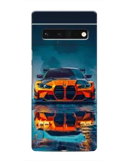 Чехол для Google Pixel 6 Pro с картинкой «BMW — золотая эмблема»