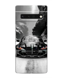 Чехол для Google Pixel 6 Pro с картинкой «BMW — акварельный дрифт»
