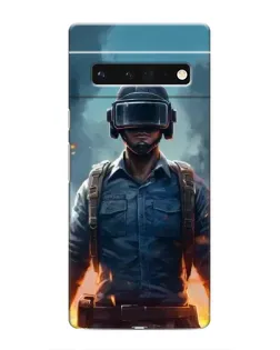 Чехол для Google Pixel 6 Pro с картинкой «PUBG — реалистичный герой»