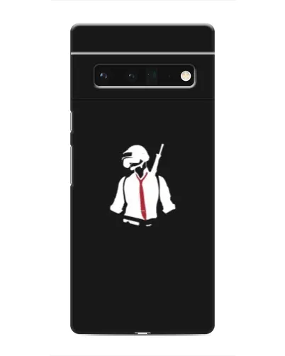 Чехол для Google Pixel 6 Pro с картинкой «PUBG — силуэт воина»