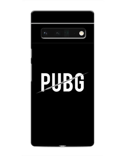 Чехол для Google Pixel 6 Pro с картинкой «PUBG — белый логотип»