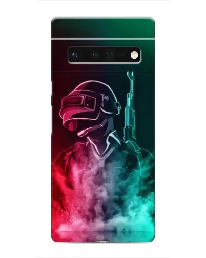 Чехол для Google Pixel 6 Pro с картинкой «PUBG — огненный воин»