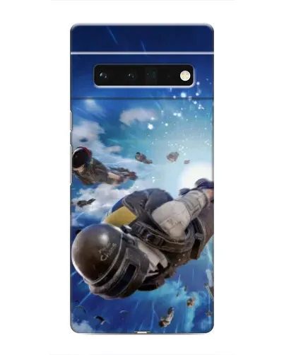 Чехол для Google Pixel 6 Pro с картинкой «Десант PUBG — прыжок»