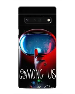 Чехол для Google Pixel 6 Pro с картинкой «Красный импостер — макро»