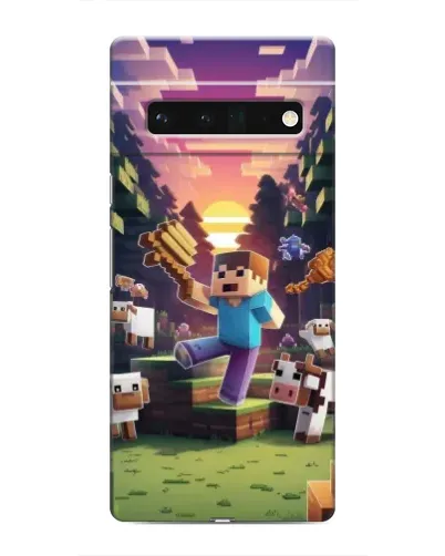 Чехол для Google Pixel 6 Pro с картинкой «Стив на ферме»