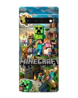 Чехол для Google Pixel 6 Pro с картинкой «Замок Minecraft»