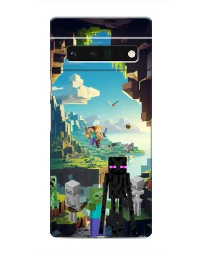 Чехол для Google Pixel 6 Pro с картинкой «Эндермен в лесу»