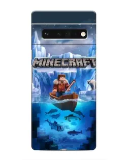 Чехол для Google Pixel 6 Pro с картинкой «Minecraft ледяной мир»