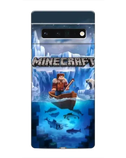 Чехол для Google Pixel 6 Pro с картинкой «Minecraft ледяной мир»